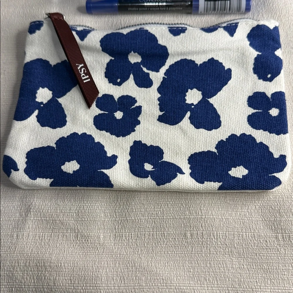 Ipsy Blue Floral Cometic Bundle